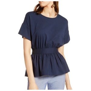 NWT Halogen Gathered Waist Top